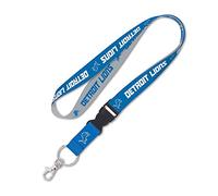 WinCraft NFL Detroit Lions Lanyard with Detachable Buckle, 3/4"