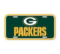 WinCraft NFL Green Bay Packers License Plate, Team Color, Plastic, 1 Size