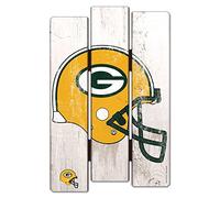 Wincraft NFL Green Bay Packers Wood Fence Sign, Black