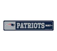 Wincraft NFL New England Patriots 83503010 Street/Zone Sign, 4.5" x 17"