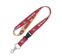 WinCraft NFL San Francisco 49ers Lanyard with Detachable Buckle, 3/4"