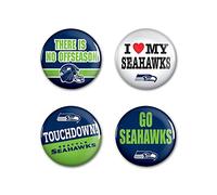Wincraft NFL Seattle Seahawks Round Button (4 Pack), 1 1/4"