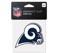 WinCraft NFL St. Louis Rams 63090011 Perfect Cut Color Decal, 4" x 4", Black
