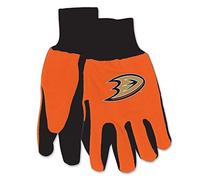 WinCraft NHL Anaheim Ducks Two-Tone Gloves, Black/Orange