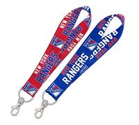 WinCraft NHL New York Rangers Lanyard Key Strap, 1" Inch Width, Red, White, Blue, Large