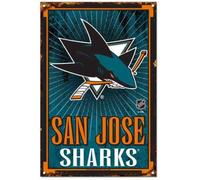 WinCraft NHL San Jose Sharks 6" x 9" inch Metal Wire Hanging Sign
