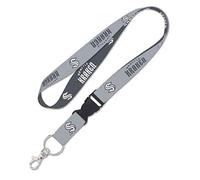 WinCraft NHL Seattle Kraken Charcoal 1'' Width Lanyard w/Detachable Buckle (16 Inch Opening)