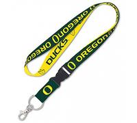 WinCraft Oregon Ducks Lanyard Key Chain, 2 sided O logo and webbed duck foot print, Green, Small