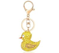 Wincredulous Duck Keychain Shiny Crystal Diamond Ducky Keychain Key Ring Gift for Duck Lover Party Women Purse(Yellow,1pc)