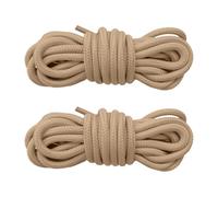 WINCUR 4 Pack Round Shoelaces, 0.14" Width Polyester Braided Sneaker laces for Sneakers Boots,Hiking Athletic Sport Shoes, Khaki, 120cm/47"