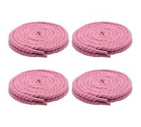 WINCUR 4 Pairs Three Strand Twisted Shoelaces, 0.32" Width Poly-Cotton Braided Shoelaces,Thick Rope Shoe Lace Strings, Pink, 100cm/40"