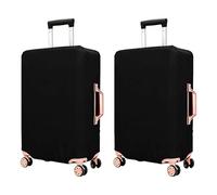 WINCUR High Resilience Travel Luggage Cover Sleeve Protector, Scratch Resistant & Dustproof Baggage Case for Wheeled Luggage,Not Included Suitcase,2 Pack(White 18-20"), Black, 18-20", Central