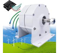 Wind 12000W Three Phase Alternator, 3 Phase Gearless Permanent 12V/24V/48V/120V/220V AC Alternator Water Turbine with Rectifier,12V