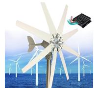 Wind 12000W Turbine Power Kit (New Upgrade), with Solar Hybrid Controller with 8 Blade for Home/Monitoring/Streetlight/Boat/Solar,48V