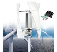 Wind 14000W Hybrid Turbine, Vertical Turbine12V/24V/48V/110V/220V, for Home Permanent Maglev Energy Turbine, with Controller,White-48V