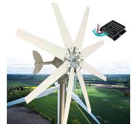 Wind 14000W Turbine Power Kit, 12V/24V/48V/110V/220V TurbineWindmillwith Controller, for Home/Monitoring/Streetlight/Boat,110V