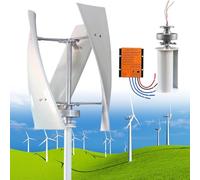 Wind 8000W Low Noise Vertical Turbine with Controller,3 Phase AC 12V 24V 48V Vertical Energy Power Kit for Home Energy Supplementation,12V