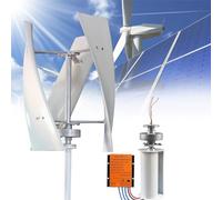 Wind 8000W Turbine Vertical Turbine, 3 Blades Low Noise 12V 24V 48V Windmill Generate Turbin Complete Set for Family with Controller,12V