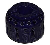 Wind Ashtray Ceramic Hand Painted Mediterranean Terracotta Handmade 04 (Navy Blue)