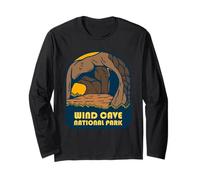 Wind Cave National Park Retro Cavern Explorer Long Sleeve T-Shirt
