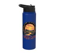 Wind Cave National Park Scenic Wildlife Sunset Stainless Steel Insulated Water Bottle