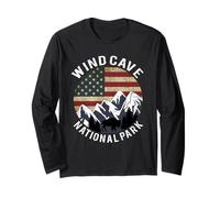 Wind Cave National Park Shirt Camping South Dakota Vintage Long Sleeve T-Shirt