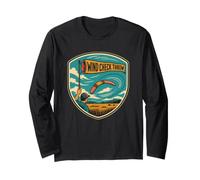 Wind Check Throw Boomerang Flight Over Open Field Long Sleeve T-Shirt