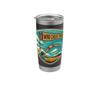 Wind Check Throw Boomerang Flight Over Open Field Stainless Steel Insulated Tumbler
