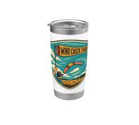 Wind Check Throw Boomerang Flight Over Open Field Stainless Steel Insulated Tumbler