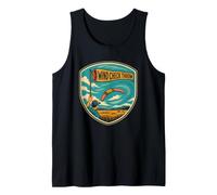 Wind Check Throw Boomerang Flight Over Open Field Tank Top