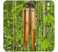Wind Chime 30 Cm Bamboo Wood Decoration Mobile Sound Tubes Garden Feng Shui