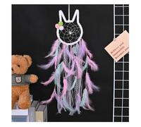 Wind chime， Beautiful Cat Dream Catcher Feather Lace Windchime(B)