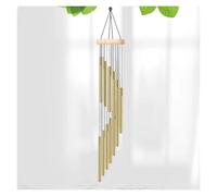 Wind Chime,Brass Long Tube Hanging Bell,Solid Wood Dome,Metal Design,Suitable for Balcony and Courtyard(Color1,Style2)