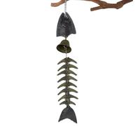 Wind Chime Decor, Fish Bone Metal Ornament 13.19×2.36in, Vintage Rustic Sound Chimes with Hangable Design for Porch Yard Patio Garden Balcony Gift, Vintage Fishbone Appeal