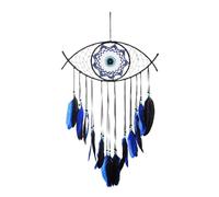 Wind Chime Evil Eye Dream Catcher Feather Wall Hanging Ornament Home Decoration Blessing Gift Windchime(Nero)
