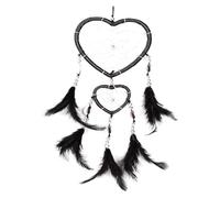Wind chime， Feather Dream Catcher Wind Chimes Car Interior Wall Ornaments(Black)