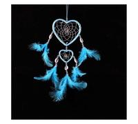 Wind chime， Feather Dream Catcher Wind Chimes Car Interior Wall Ornaments(Lake Blue)
