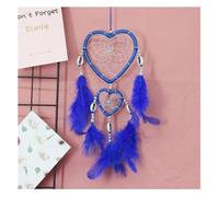 Wind chime， Feather Dream Catcher Wind Chimes Car Interior Wall Ornaments(Royal Blue)