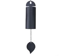 Wind Chime for Garden and Patio Outdoor Spaces Producing Soothing Metal Resonance with Construction (Black)