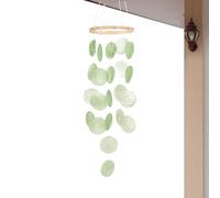 Wind Chime - Garden Wind Chimes for Relaxing Ambience, Hanging Decorations with Soothing Sounds, Decorative Summer Charm for Porch Beach Home, White Green and Purple Colored