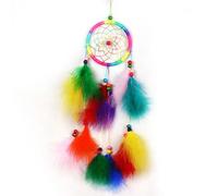 Wind chime， Handmade Dream Catcher Net With Feathers 55 Cm Wall Hanging Dreamcatcher Craft Gift(C)