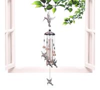 Wind Chime | Handmade Hummingbird Wind Chime | Home Decor with Deep Sound | Outdoor Garden Balcony Patio Landscaping Memorial Gift