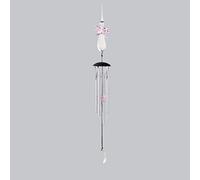 Wind Chime Indoor Aluminum Rod Crystal Wind Chime Home Decoration Wall Hanging Creative Girl Gift Home Pendant Decoration Window Chimes(Pink)