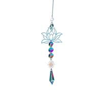 Wind Chime Lotus Flower Pendant For Wedding Party Home Decoration Hanging Ornament Photo Props For Outdoor Garden Home Decor(Silver)