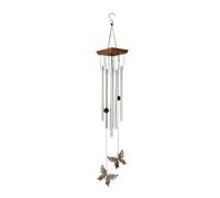 Wind Chime,Metal Bell Decoration,Nine Aluminum Tube Pendants,Solid Wood Square Top,Suitable for Living Room and Balcony(Color2)