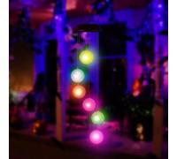 Wind Chime Outdoor Hanging Solar Ball Light Color Changing Waterproof LED Wind Chime for Home Yard Garden Patio Night Party Festival Decor