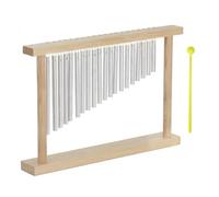 Wind Chime Percussion 20 Tone Wind Chimes Standing Wooden Frame Playing Chime with Stick Instrument Decoration