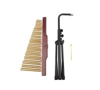 Wind Chime Percussion 36-Tone Golden Bar Chimes 36 Bars Single-row Wind Chime Musical Percussion Instrument with Tripod Stand and Striker