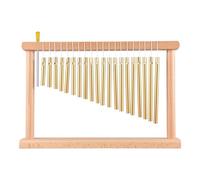 Wind Chime Percussion Instruments, 20 Note Chime, Single Row Table Top Wind Chime with Mallet for Relaxing Meditation Healing Sound Desktop Decoration (Gold)