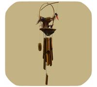 Wind Chime Sound Bamboo Mobile Doorbell Feng Shui Crane with Children
